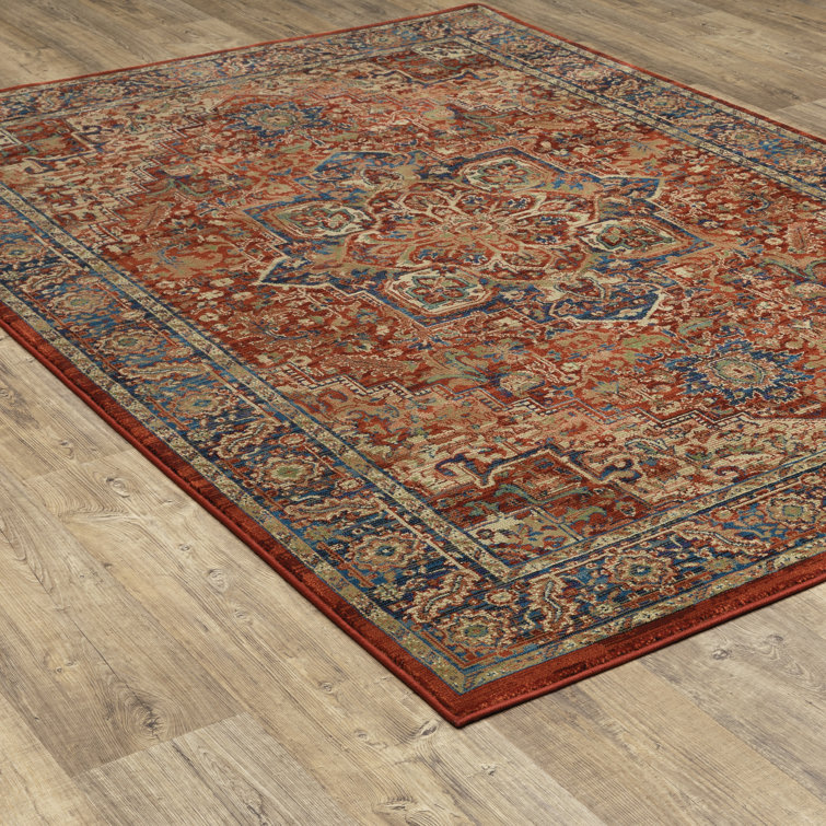 Bloomsbury Market Angielina Performance Red/Blue Rug & Reviews Wayfair